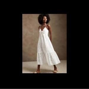 Banana Republic Eyelit Midi Dress XXL